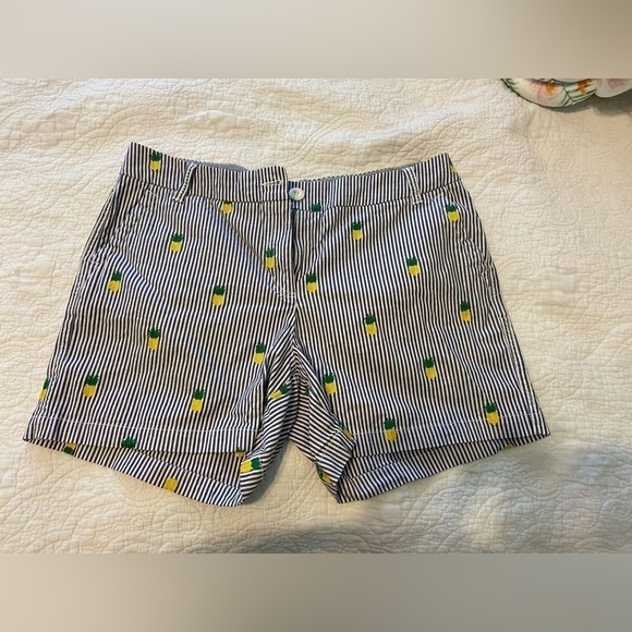 Crown And Ivy Striped Pineapple Embroidered Shorts - Picture 1 of 4